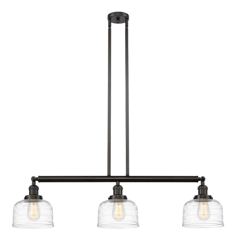 Innovations 213-OB-G713 Three Light Island Pendant, Oil Rubbed Bronze