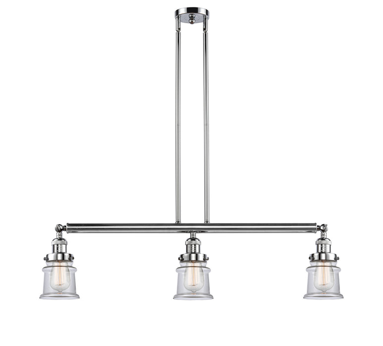 Innovations 213-PC-G182S Three Light Island Pendant, Polished Chrome