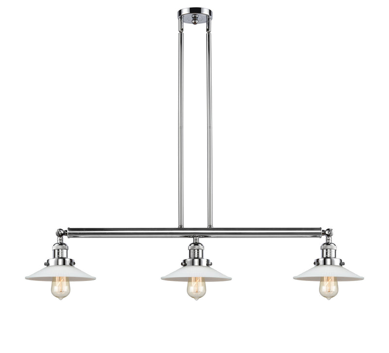 Innovations 213-PN-G1 Three Light Island Pendant, Polished Nickel