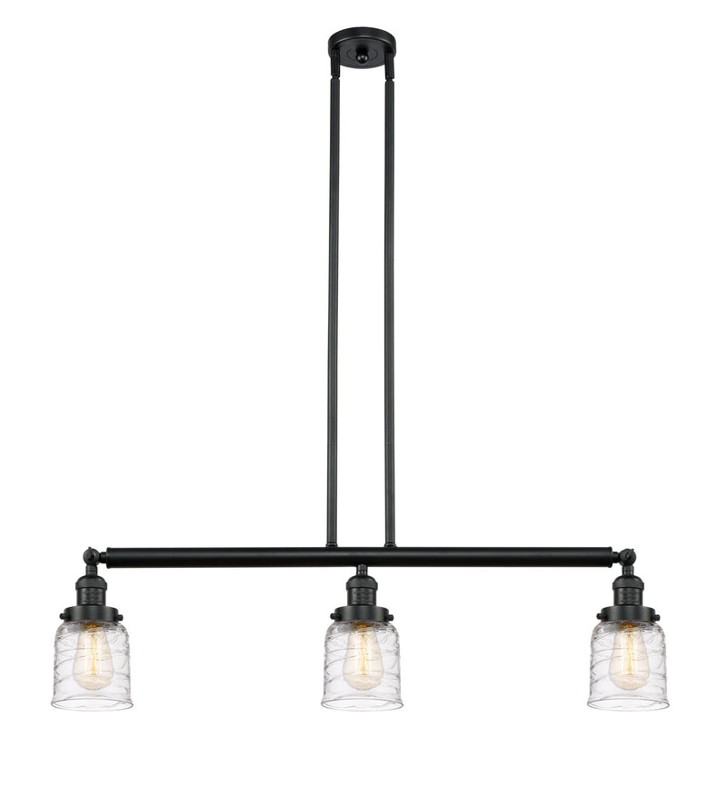 Innovations 213-BK-G513 Three Light Island Pendant, Matte Black