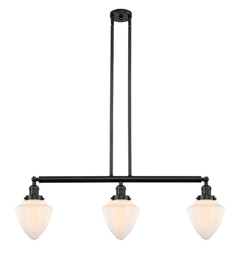 Innovations 213-BK-G661-7-LED LED Island Pendant, Matte Black