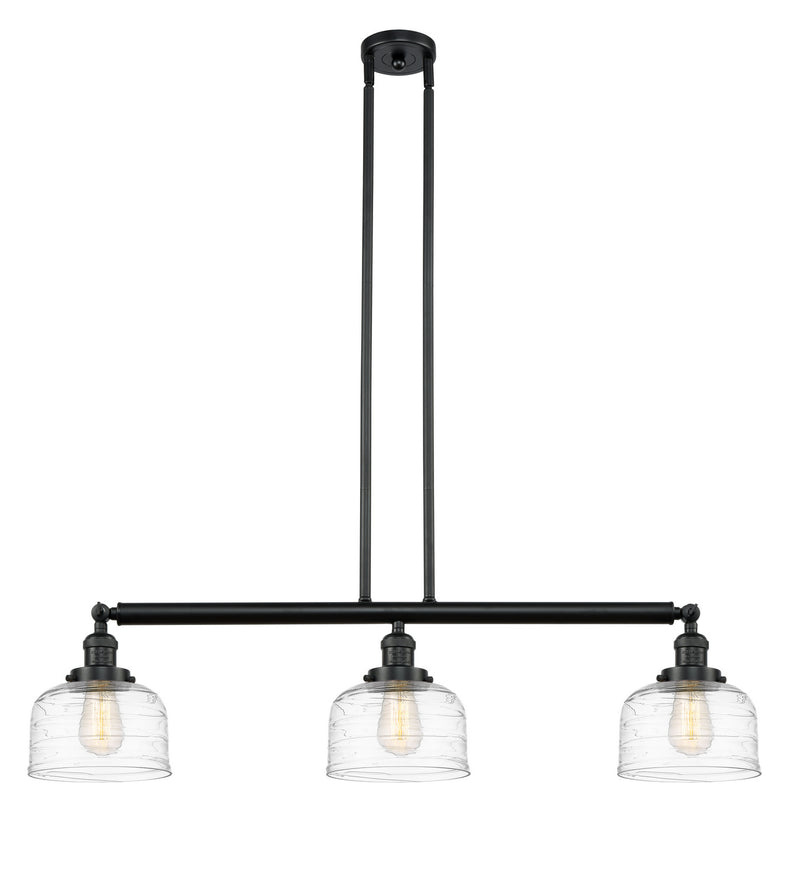 Innovations 213-BK-G713 Three Light Island Pendant, Matte Black