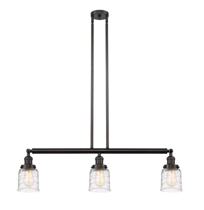 Innovations 213-OB-G513 Three Light Island Pendant, Oil Rubbed Bronze