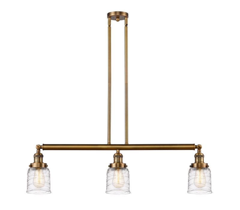 Innovations 213-BB-G513 Three Light Island Pendant, Brushed Brass