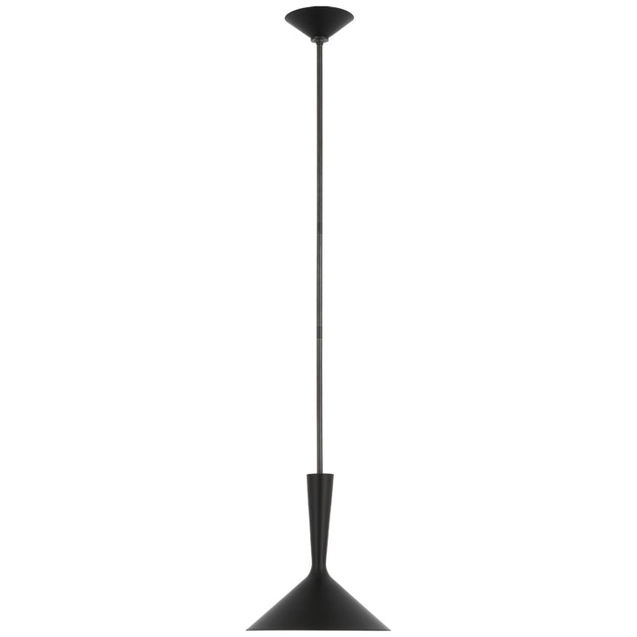 Visual Comfort Signature ARN 5540BLK/BZ LED Pendant, Matte Black and Bronze