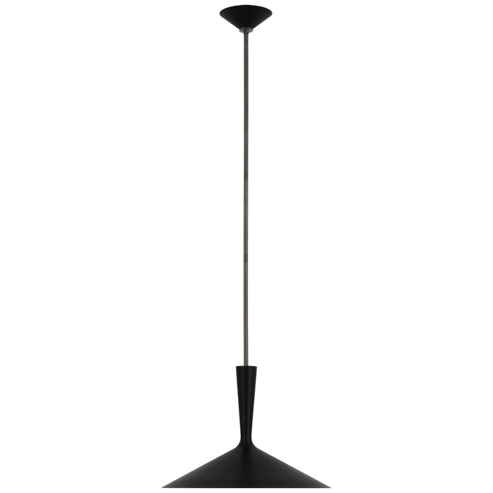 Visual Comfort Signature ARN 5541BLK/BZ LED Pendant, Matte Black and Bronze