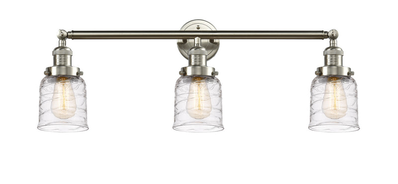 Innovations 205-SN-G513 Three Light Bath Vanity, Brushed Satin Nickel