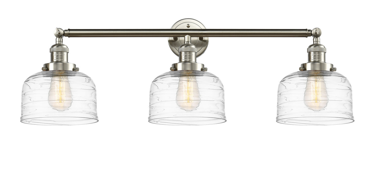 Innovations 205-SN-G713 Three Light Bath Vanity, Brushed Satin Nickel