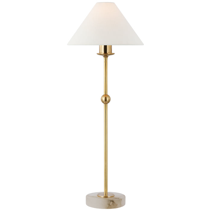 Visual Comfort Signature CHA 8145AB/ALB-L LED Accent Lamp, Antique-Burnished Brass and Alabaster