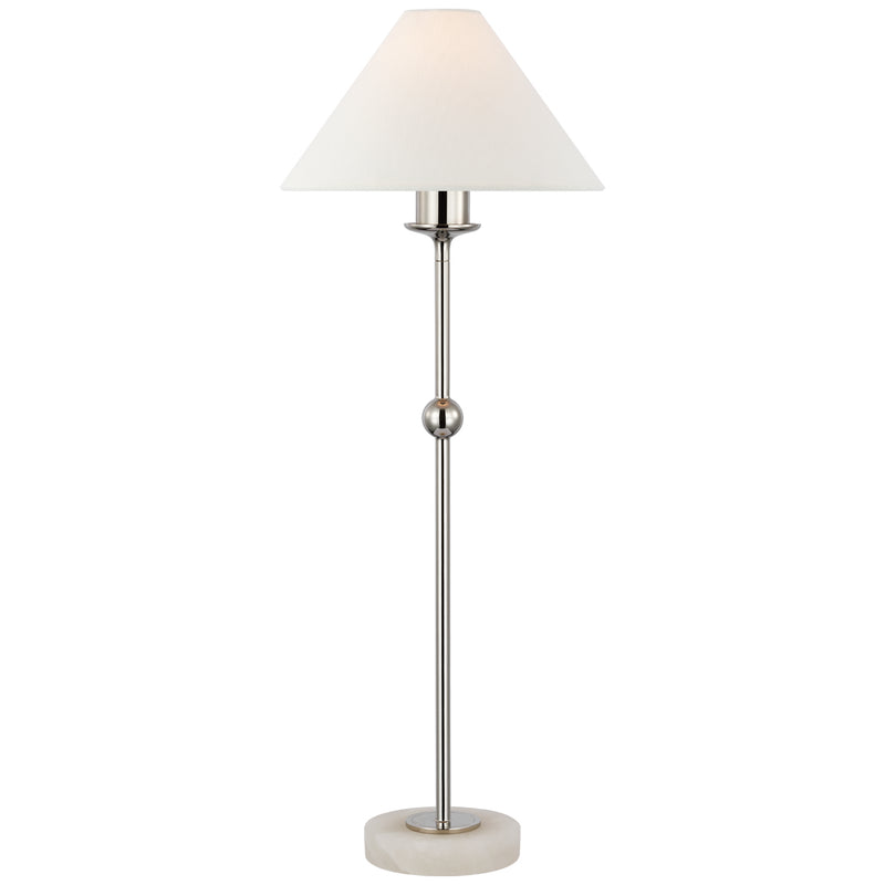 Visual Comfort Signature CHA 8145PN/ALB-L LED Accent Lamp, Polished Nickel and Alabaster