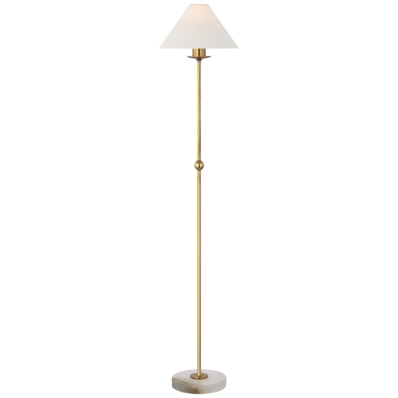 Visual Comfort Signature CHA 9145AB/ALB-L LED Floor Lamp, Antique-Burnished Brass and Alabaster