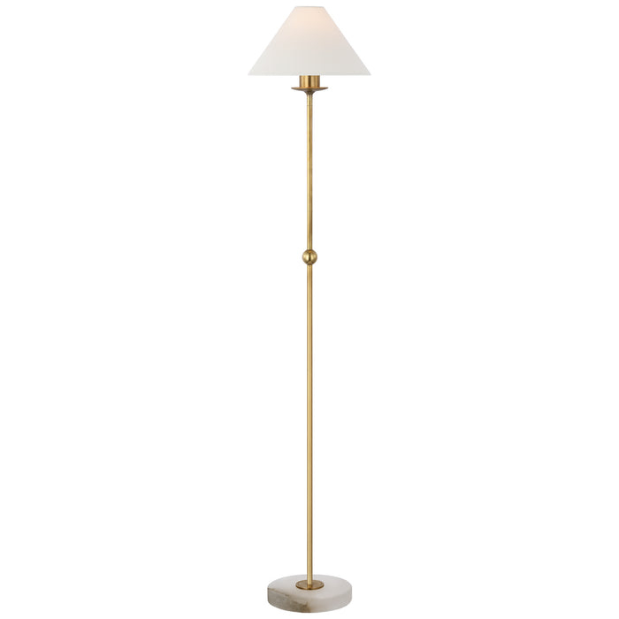Visual Comfort Signature CHA 9145AB/ALB-L LED Floor Lamp, Antique-Burnished Brass and Alabaster