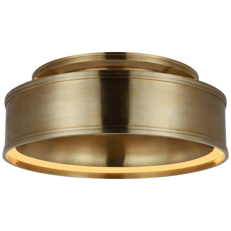 Visual Comfort Signature CHC 4612AB LED Flush Mount, Antique-Burnished Brass