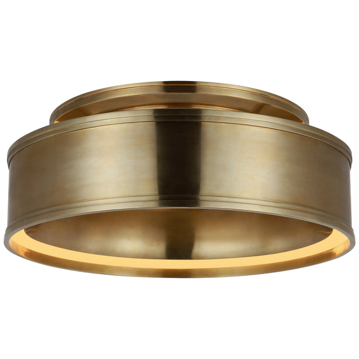 Visual Comfort Signature CHC 4612AB LED Flush Mount, Antique-Burnished Brass