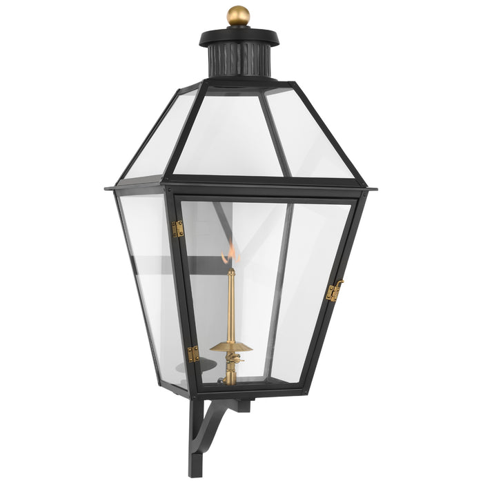 Visual Comfort Signature CHO 2456BLK-CG Gas Wall Lantern, Matte Black
