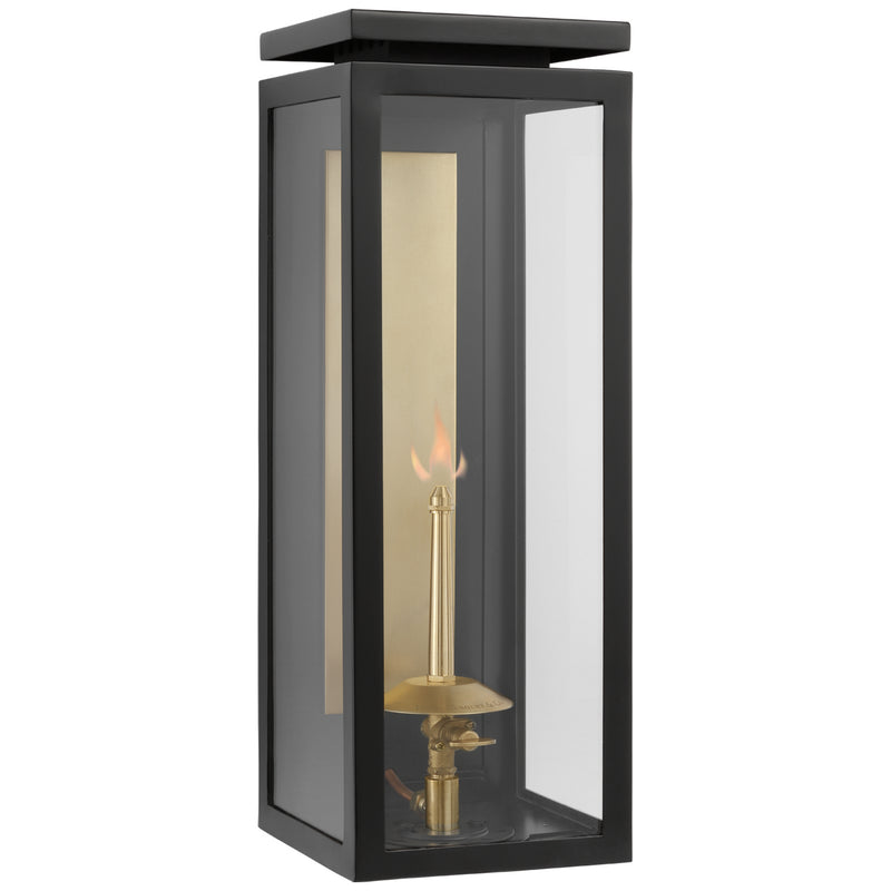 Visual Comfort Signature CHO 2550BLK-CG Gas Wall Lantern, Matte Black