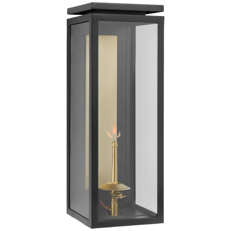 Visual Comfort Signature CHO 2551BLK-CG Gas Wall Lantern, Matte Black