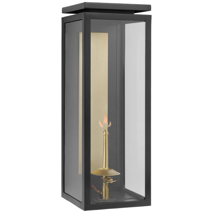 Visual Comfort Signature CHO 2551BLK-CG Gas Wall Lantern, Matte Black