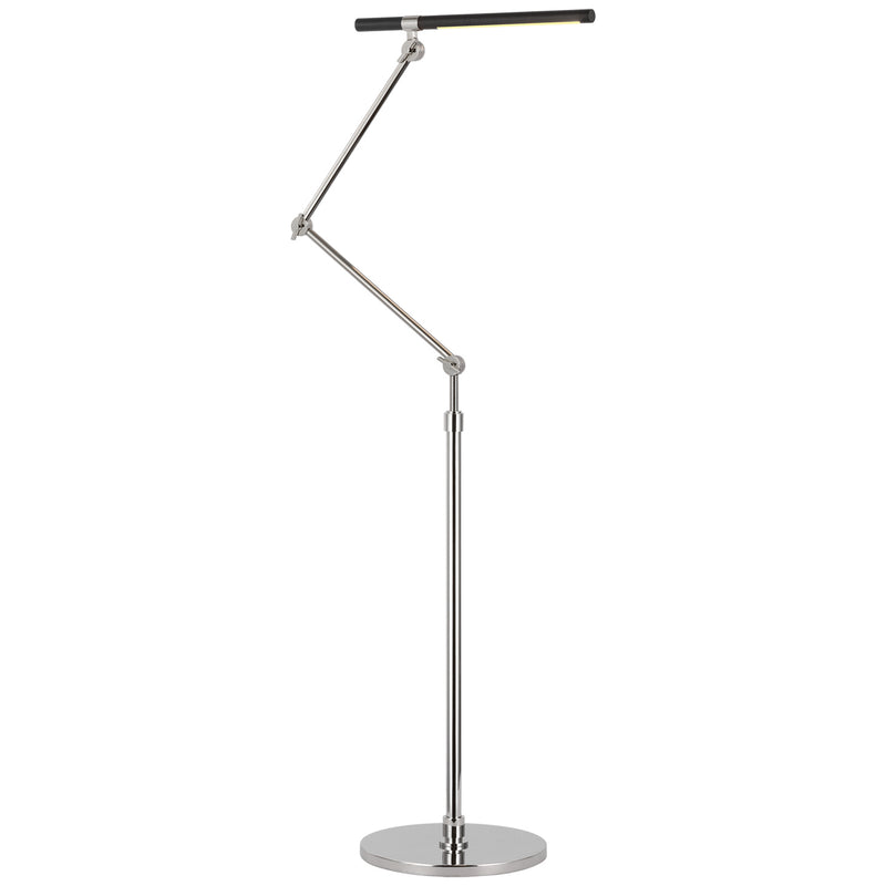 Visual Comfort Signature IKF 1506PN/BLK LED Floor Lamp, Polished Nickel and Matte Black