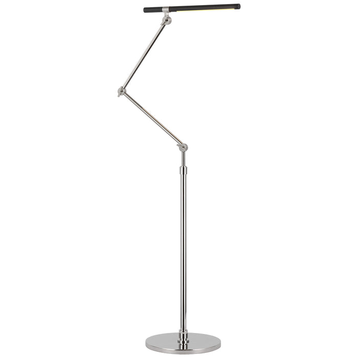 Visual Comfort Signature IKF 1506PN/BLK LED Floor Lamp, Polished Nickel and Matte Black