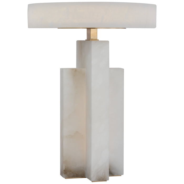 Visual Comfort Signature KW 3922ALB LED Table Lamp, Alabaster and Brass