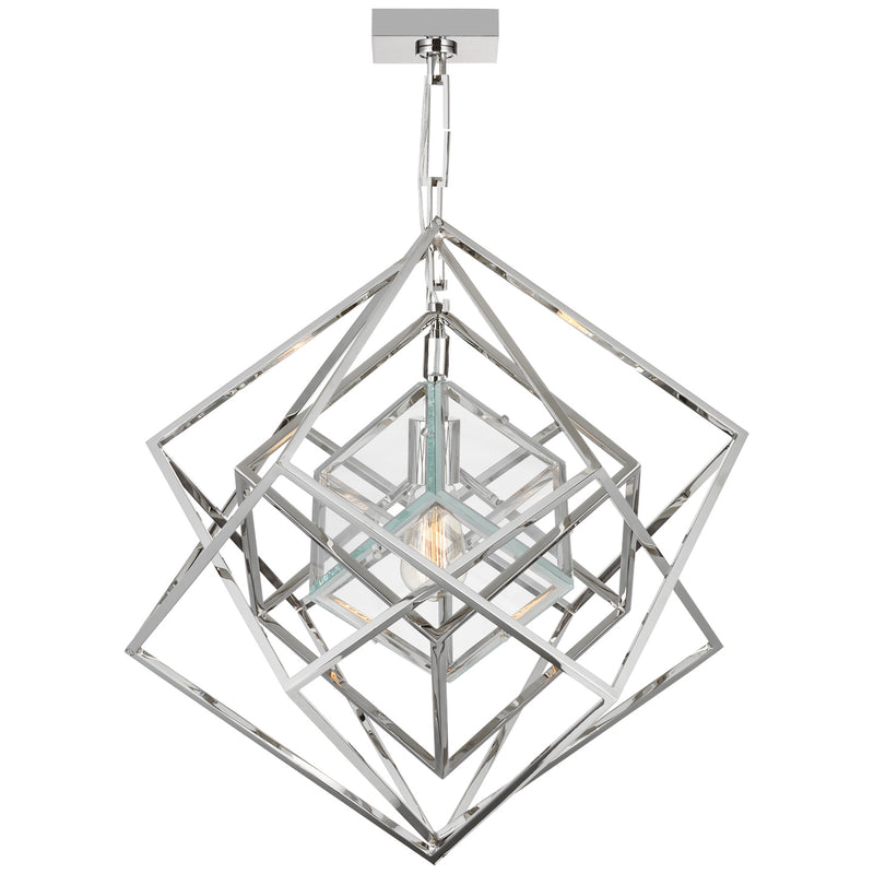 Visual Comfort Signature KW 5020PN-CG LED Chandelier, Polished Nickel