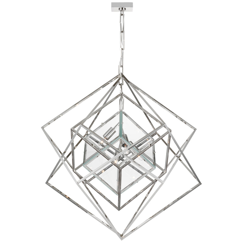 Visual Comfort Signature KW 5021PN-CG LED Chandelier, Polished Nickel