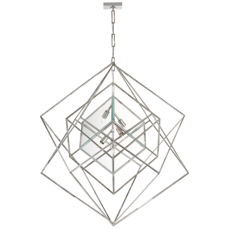 Visual Comfort Signature KW 5022PN-CG LED Chandelier, Polished Nickel