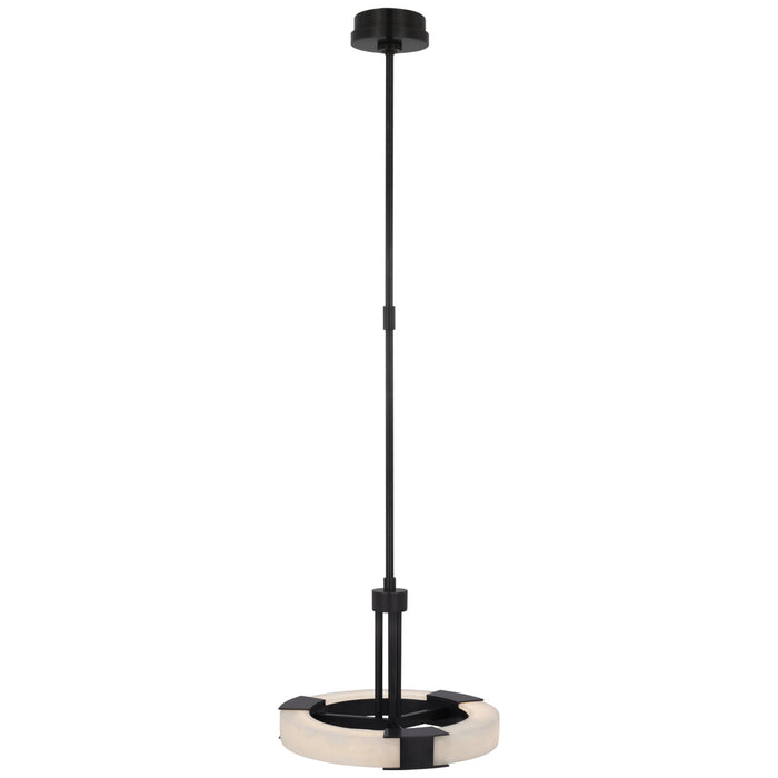 Visual Comfort Signature KW 5136BZ/ALB LED Pendant, Bronze and Alabaster