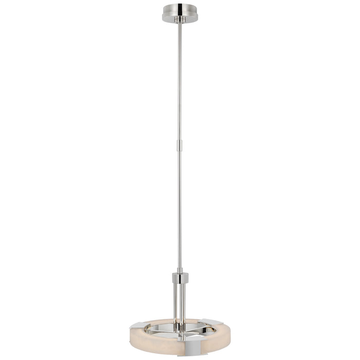 Visual Comfort Signature KW 5136PN/ALB LED Pendant, Polished Nickel and Alabaster