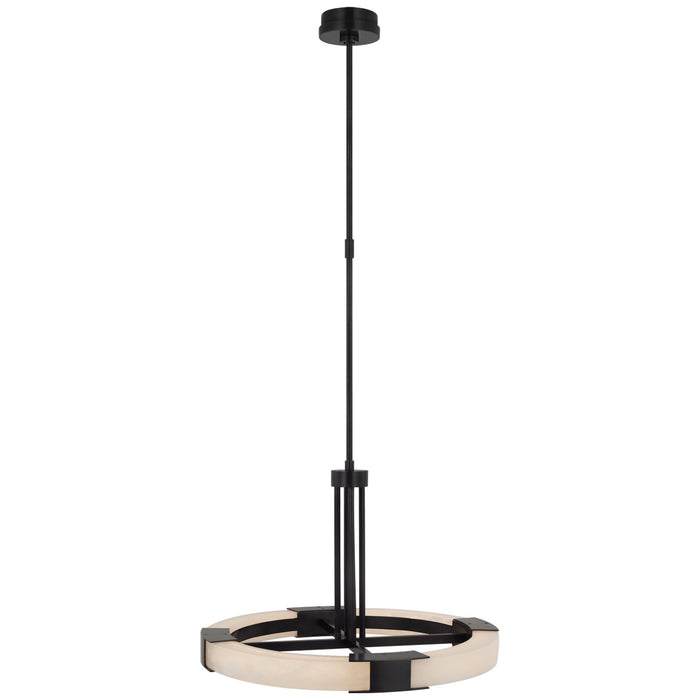 Visual Comfort Signature KW 5138BZ/ALB LED Chandelier, Bronze and Alabaster