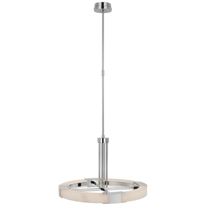 Visual Comfort Signature KW 5138PN/ALB LED Chandelier, Polished Nickel and Alabaster