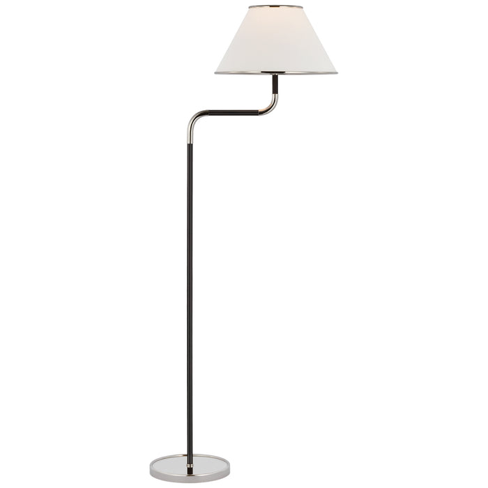 Visual Comfort Signature MF 1055PN/EB-L LED Floor Lamp, Polished Nickel and Ebony