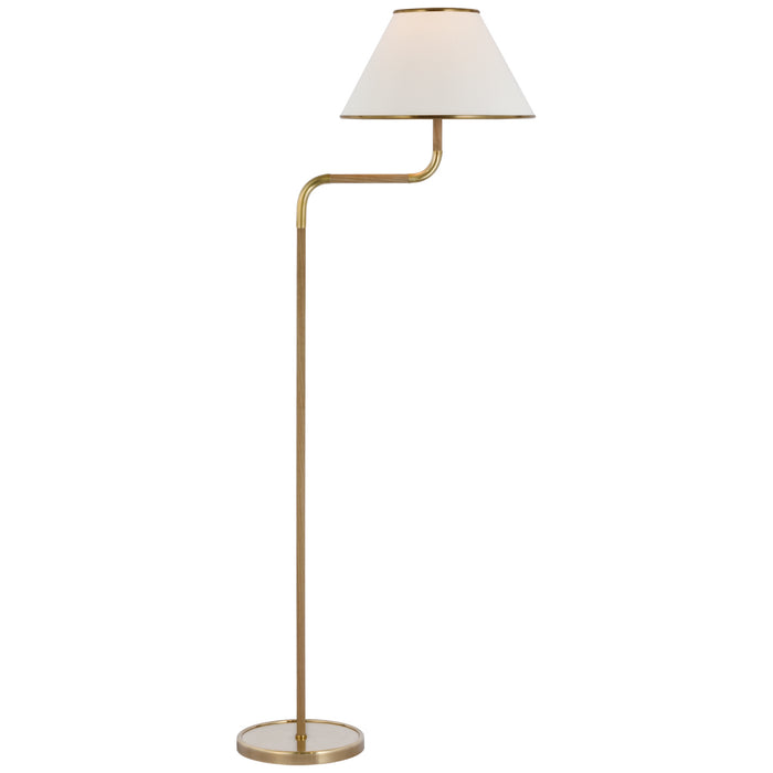 Visual Comfort Signature MF 1055SB/NO-L LED Floor Lamp, Soft Brass and Natural Oak