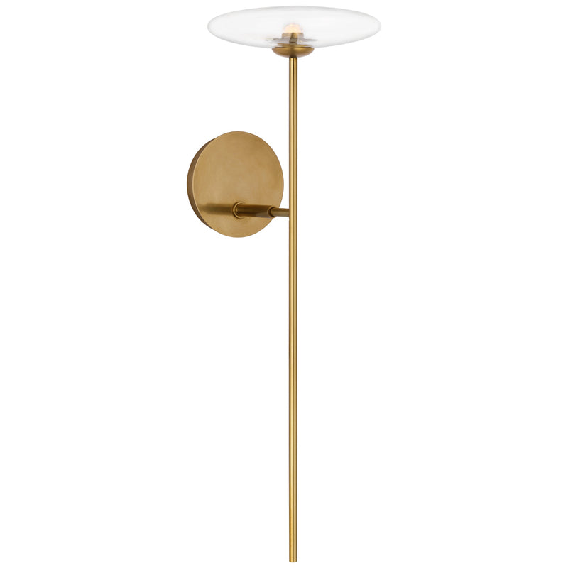 Visual Comfort Signature S 2690HAB-CG LED Wall Sconce, Hand-Rubbed Antique Brass