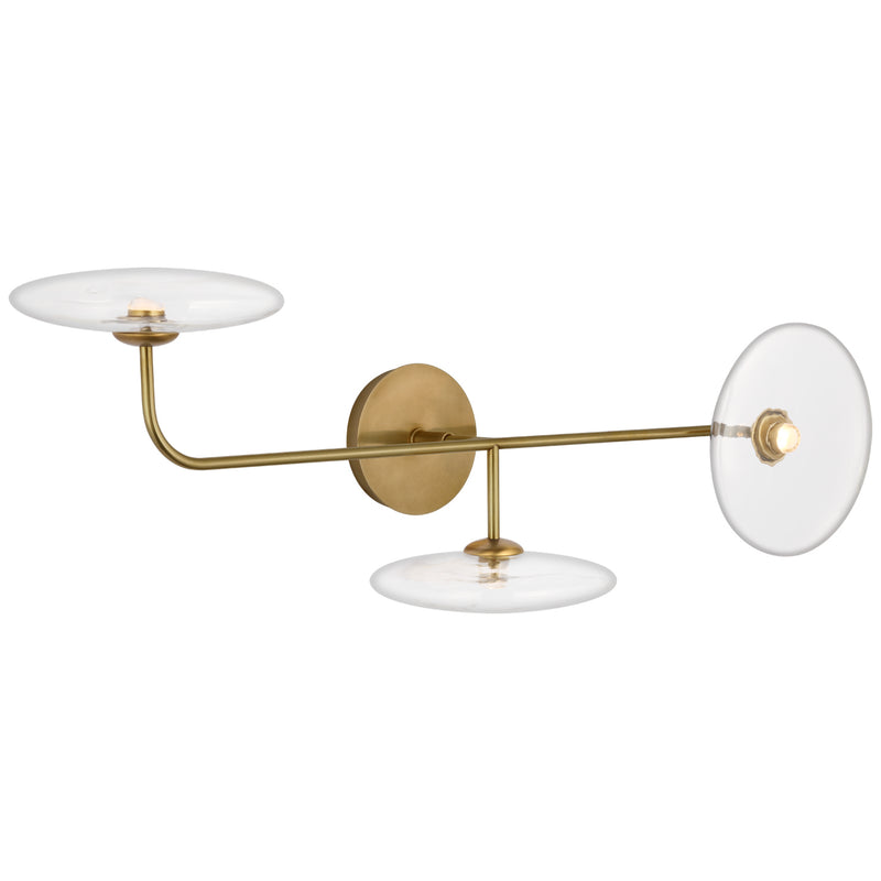 Visual Comfort Signature S 2691HAB-CG LED Wall Sconce, Hand-Rubbed Antique Brass