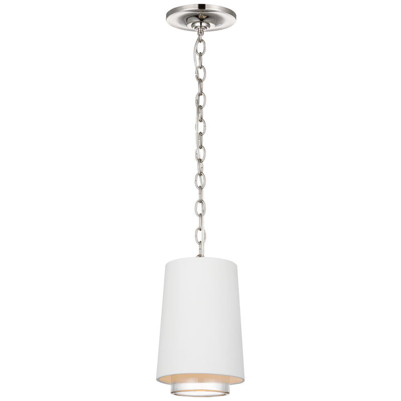 Visual Comfort Signature S 5120PN-WHT/CG LED Pendant, Polished Nickel