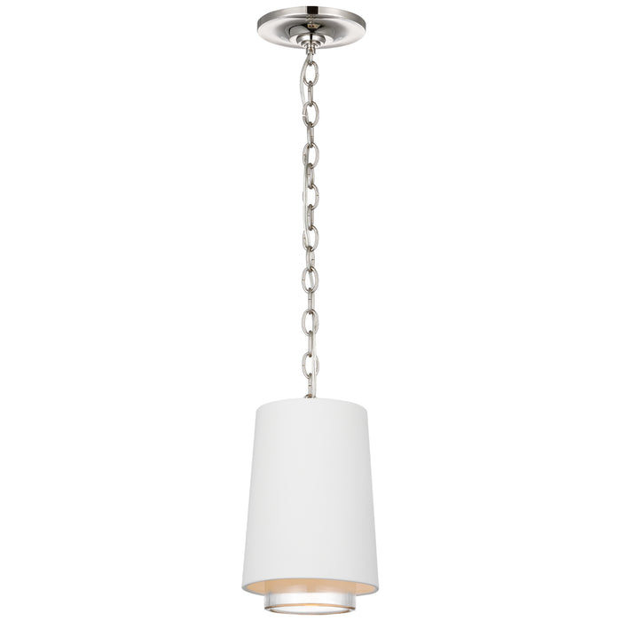 Visual Comfort Signature S 5120PN-WHT/CG LED Pendant, Polished Nickel
