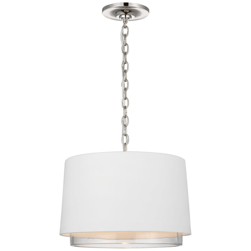 Visual Comfort Signature S 5121PN-WHT/CG LED Pendant, Polished Nickel