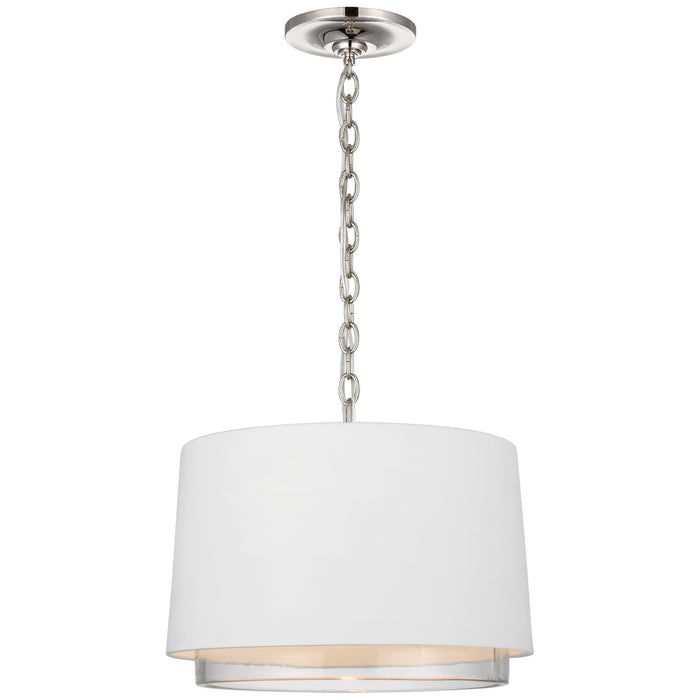 Visual Comfort Signature S 5121PN-WHT/CG LED Pendant, Polished Nickel