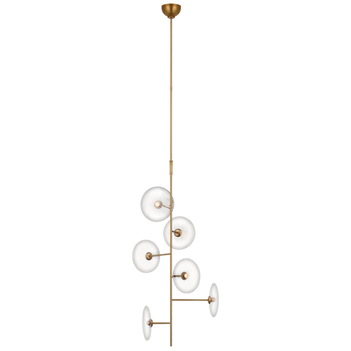 Visual Comfort Signature S 5691HAB-CG LED Chandelier, Hand-Rubbed Antique Brass