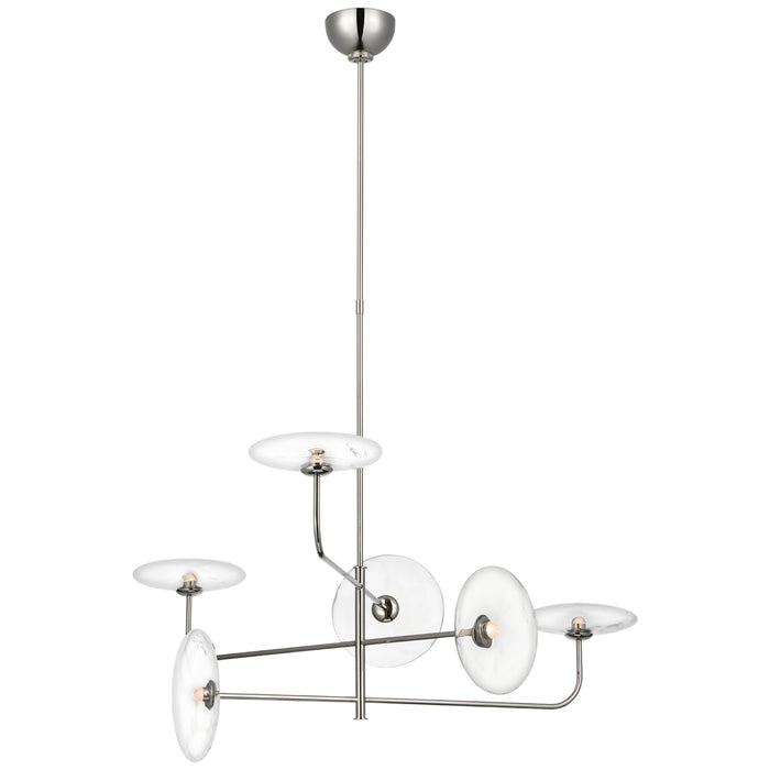 Visual Comfort Signature S 5692PN-CG LED Chandelier, Polished Nickel