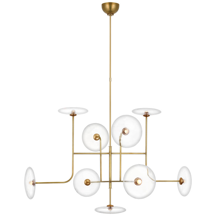 Visual Comfort Signature S 5693HAB-CG LED Chandelier, Hand-Rubbed Antique Brass