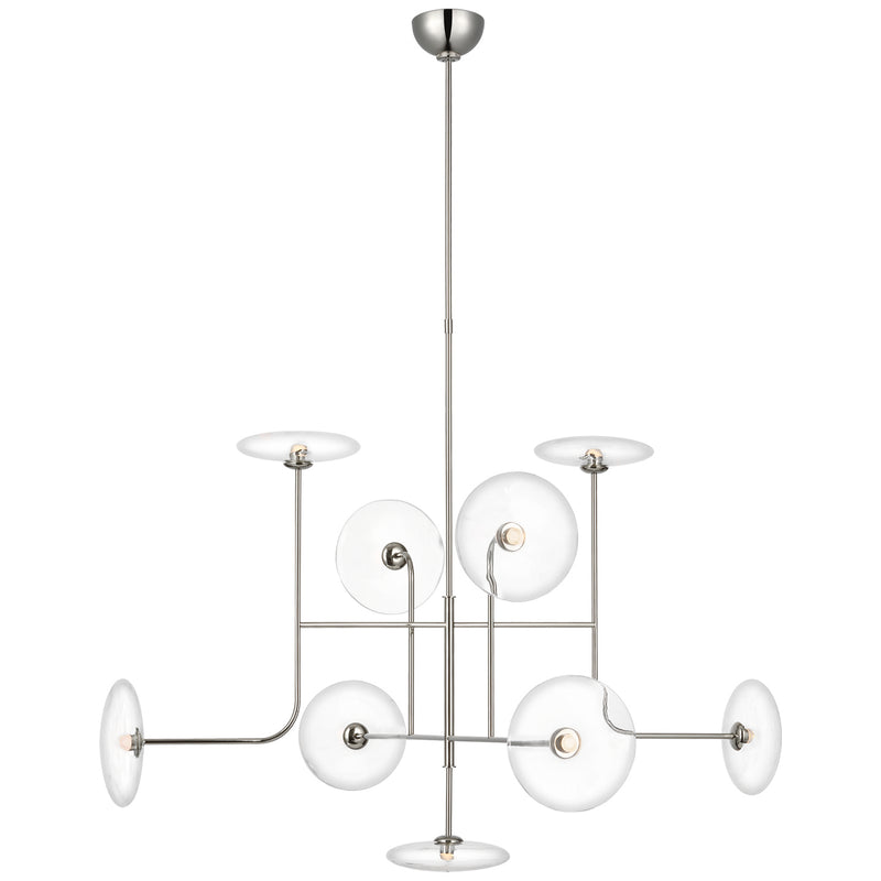 Visual Comfort Signature S 5693PN-CG LED Chandelier, Polished Nickel