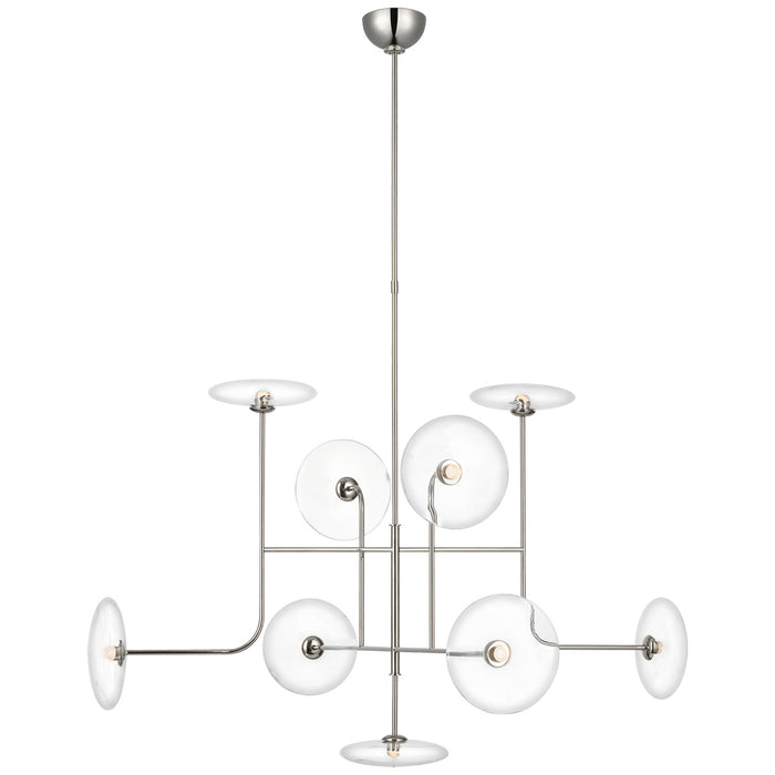 Visual Comfort Signature S 5693PN-CG LED Chandelier, Polished Nickel
