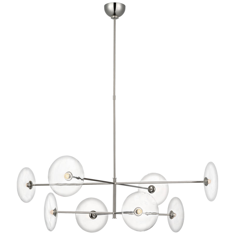Visual Comfort Signature S 5694PN-CG LED Chandelier, Polished Nickel
