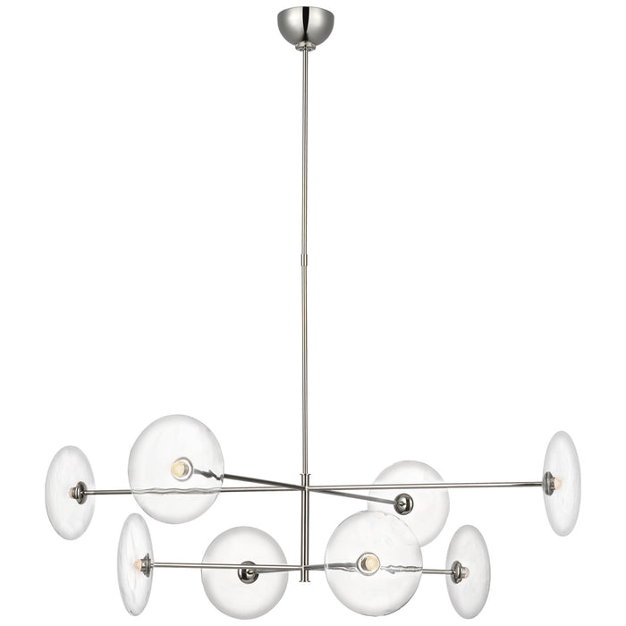 Visual Comfort Signature S 5694PN-CG LED Chandelier, Polished Nickel