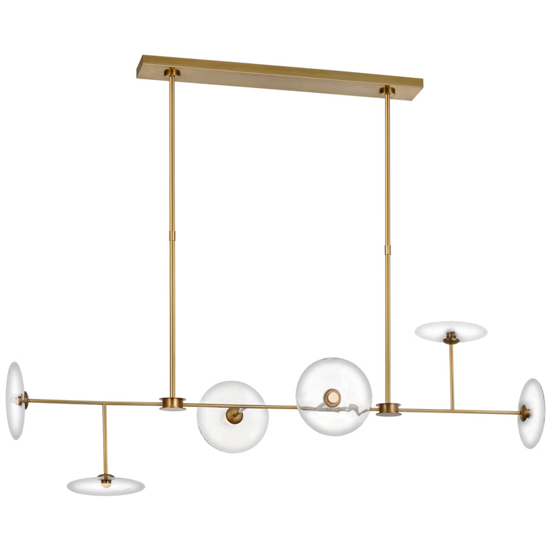 Visual Comfort Signature S 5695HAB-CG LED Chandelier, Hand-Rubbed Antique Brass