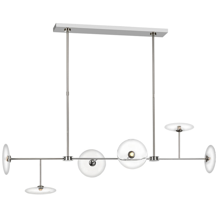 Visual Comfort Signature S 5695PN-CG LED Chandelier, Polished Nickel