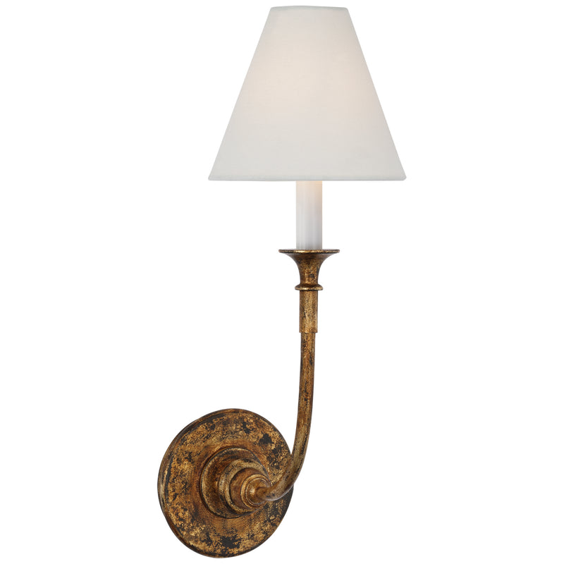 Visual Comfort Signature TOB 2450AG-L LED Wall Sconce, Antique Gild